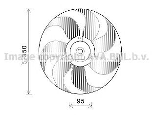 AVA QUALITY COOLING vw7511 -  Вентилятор, охлаждение двигателя